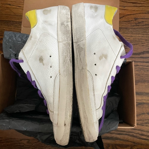 Golden Goose White Yellow Leopard Sneakers - Picture 2 of 11